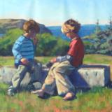 Monhegan Kids   24x36" oil