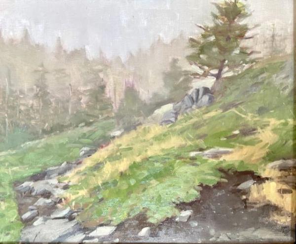 Foggy Trail 16x20" oil