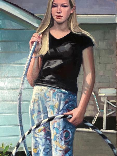 Hoop Girl 24x48" oil