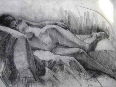 Sleep 30x48" charcoal