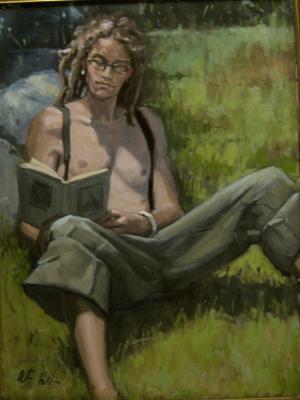 Reading The Prophet  30"x40"  oil