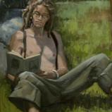 Reading The Prophet  30"x40"  oil