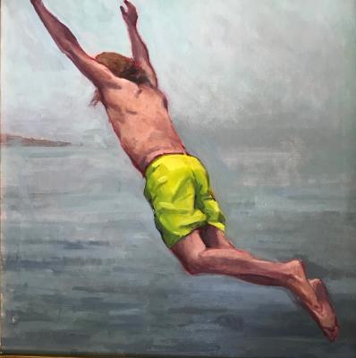 Jump! 16x20" oil sold