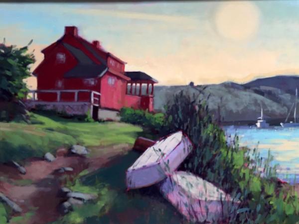 Red House at Dusk 18x24" oil