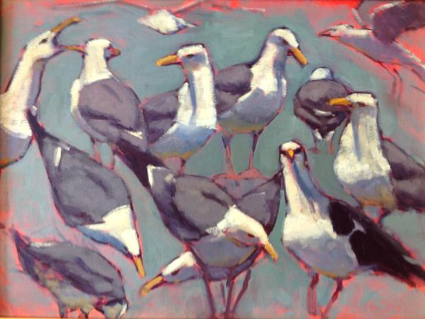  Bluegreen Gulls 18x24" oil sold