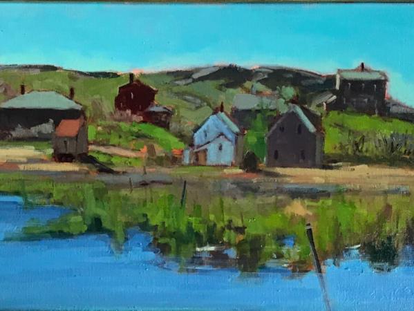 View From the Meadow in May 12x36" oil