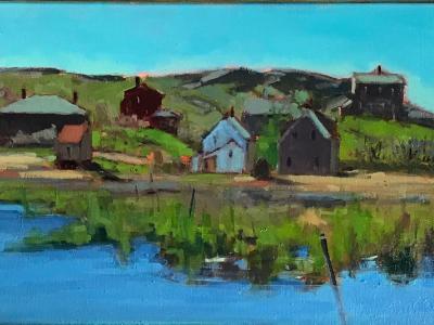 View From the Meadow in May 12x36" oil