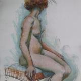 Red Head 30x40" pastel