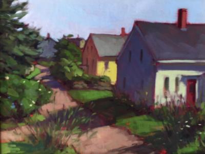 Monhegan Village 12x16" oil