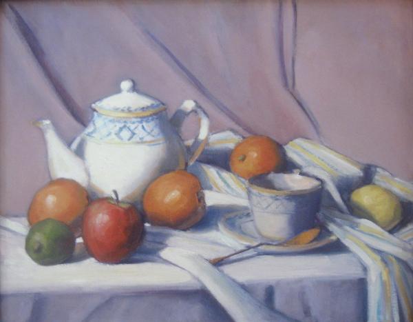 Tea with Fruit  16"x20"   oil  sld