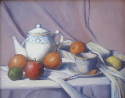 Tea with Fruit  16"x20"   oil