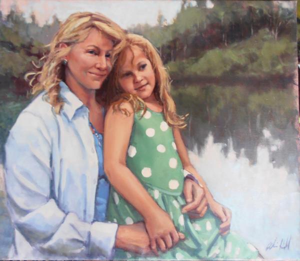 Grace and Sarah 26x30 oil