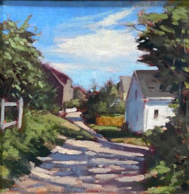 Monhegan Village 12x12" oil