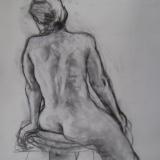 Seated Woman 24x36" charcoal