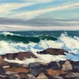 Lobster Cove Surf 12x36" oil