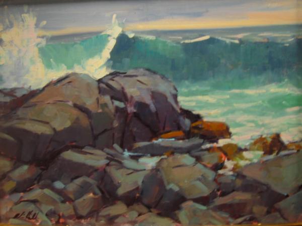 Rocks and Surf 16x20" oil