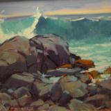 Rocks and Surf 16x20" oil