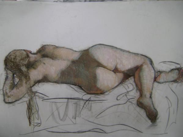 Reclining Nude  24x36" pastel