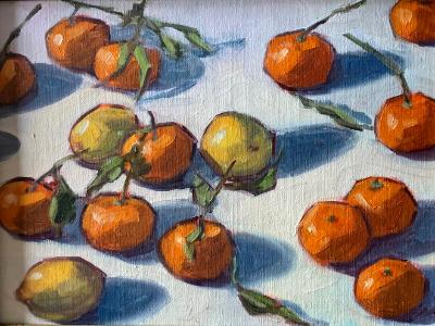 Tangerines 3  9x12" oil