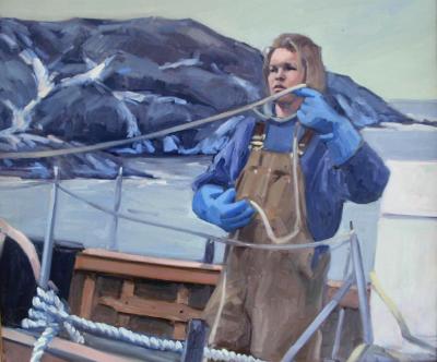 Deck Hand 24x32 oil 