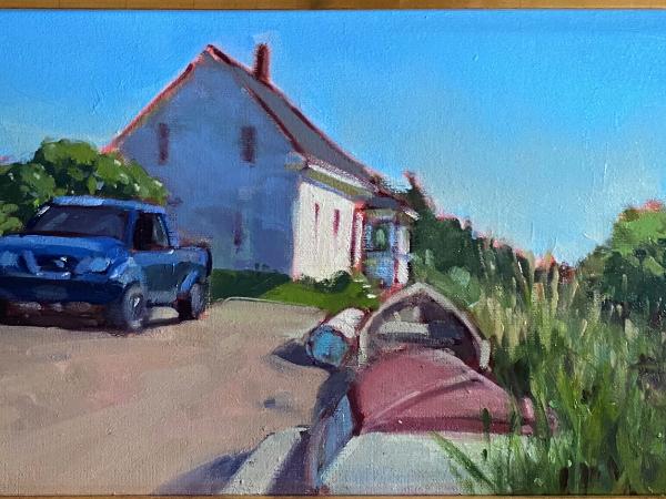 Blue Truck 8x16" oil