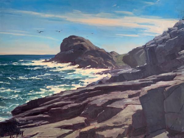 Gull Rock Surf 30x40" oil