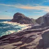 Gull Rock Surf 30x40" oil