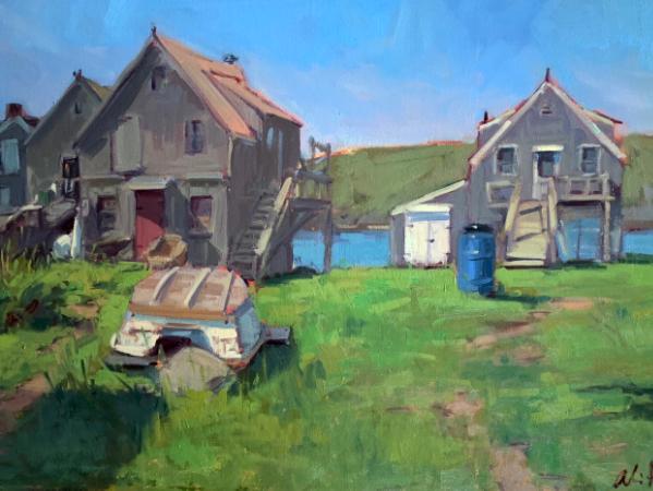 The Blue Barrel 20x30" oil