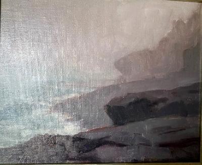 Fog, Gull Cove  10x12" oil