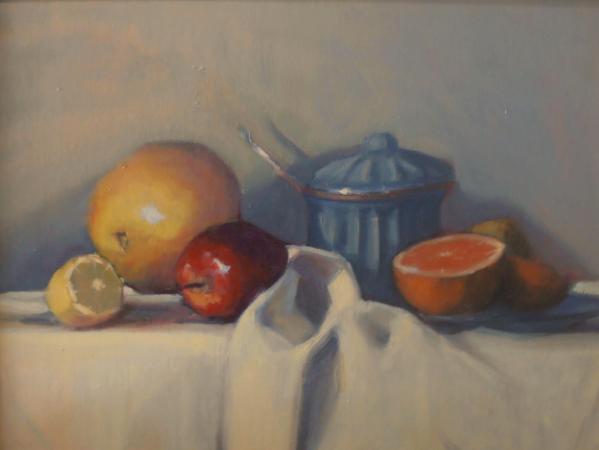 Still life with Sugar Bowl 12x16" oil