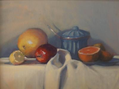 Still life with Sugar Bowl 12x16" oil