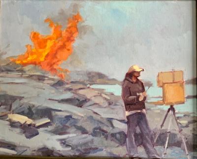 Self Portrait with Fire