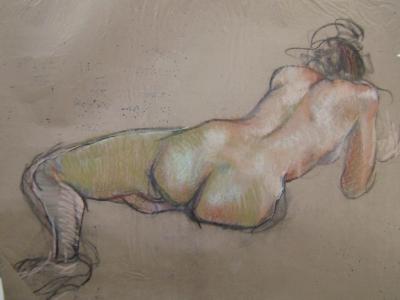 Female Back  18x24" pastel