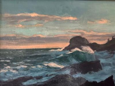 Surf at Gull Rock 12x15" oil