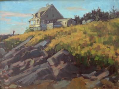 The Kent house from Lobster Cove 18x24" oil
