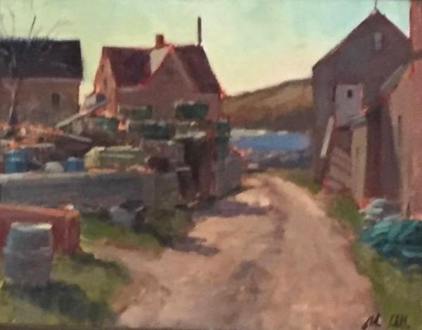 Fish Beach Road in March 16x20" oil