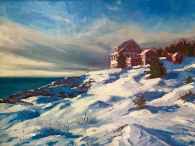 Kent House Winter 18x24" oil