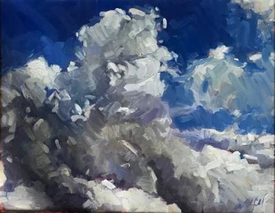 Clouds 3 16x20" oil sold