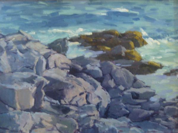 Rocks and Surf 18x24" oil sold
