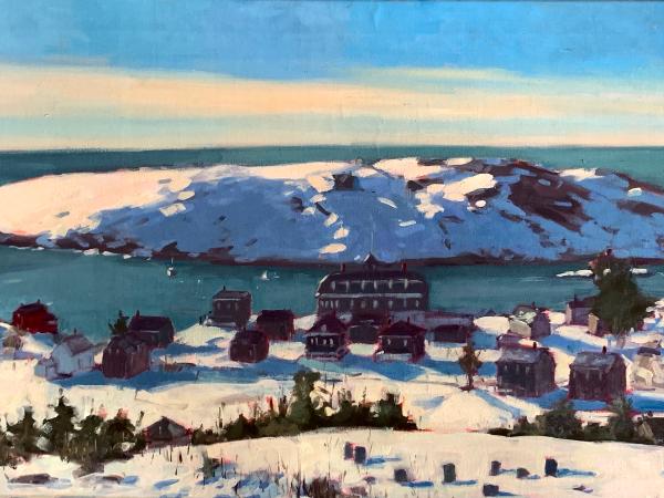 View from the Lighthouse Winter 20x40" oil