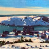 View from the Lighthouse Winter 20x40" oil