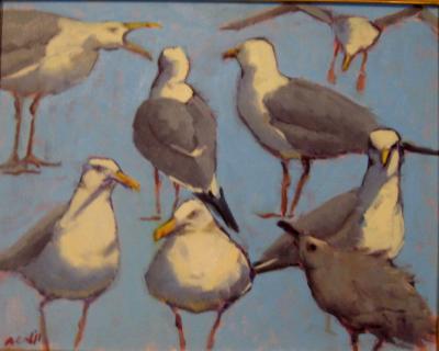 Blue Gulls  16x20" oil