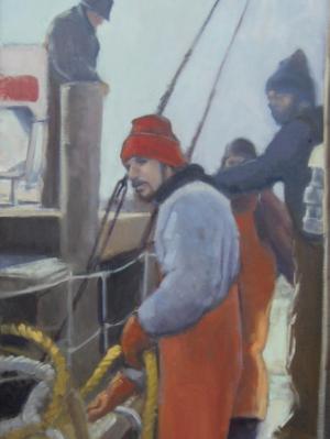 Working the Laura B 24x44" oil