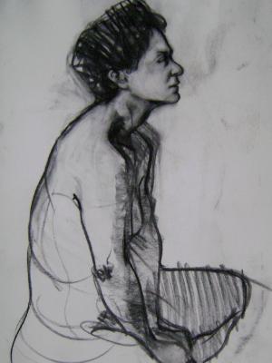 Angela 24x46 charcoal sold