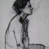 Angela 24x46 charcoal sold