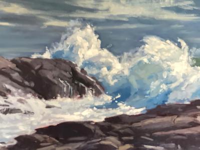 Christmas Cove Storm 24x36" oil