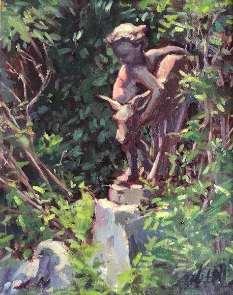 Camden Library Cupid 16x20" oil