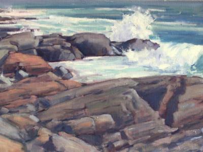 Lobster Cove Surf 24"x36" oil