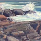 Lobster Cove Surf 24"x36" oil sold