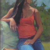 Island Girl 24x46" oil sold